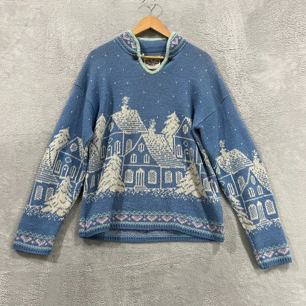 Vintage Merrimac Valley New England Alps Sweater Wool Women‎ XL Cottage Core